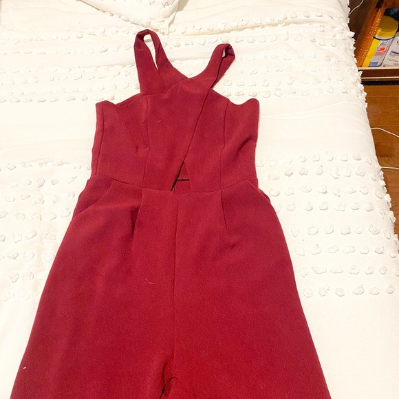 selena maroon jumpsuit